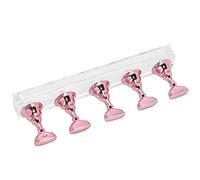 Hamwesh Présentoirs de Nail Art avec Base Magnétique, Outil Pratique pour la Pratique des Ongles, adapté aux Passionnés et aux Artistes, 5 Pièces (ROSE PINK)