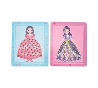 Hamwesh Princess Dress Up Activity Book for Girls, 3D Drawing Book with Poke Fun Hundred Change Dress Toys (PINK)