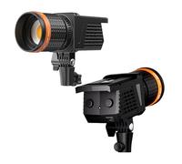 Hamwesh Projecteur COB 40 W, éclairage vidéo LED, IRC 90 + éclairage d'appoint avec lentille à luminosité x5 et Mise au Point réglable (Prise UE)