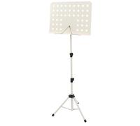 Hamwesh Pupitre de Partition, Hauteur Réglable de 800 Mm à 1475 Mm, Pupitre Portable, Pliable avec Panneau épais, Construction en Métal Robuste pour Violon, Saxophone, Guitare (WHITE)