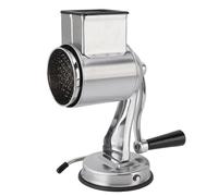 Hamwesh Râpe à Fromage Manuelle en Acier Inoxydable - Trancheuse à Manivelle pour Légumes, Noix, Pommes de Terre avec Ventouse Sécurisée pour un Fonctionnement Stable (SILVER)