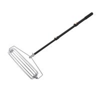 Hamwesh Râteau de Sable, Acier Inoxydable 304 avec Manche Télescopique | Râteau de bunker robuste pour bac à sable de saut en longueur, plage, terrain de golf