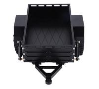 Hamwesh Remorque RC pour Voiture Radiocommandée 1/18, Alliage D'Aluminium | Remorque utilitaire robuste, transporteur tout-terrain noir avec coupleurs, convient aux camions RC à l\'échelle 1/18