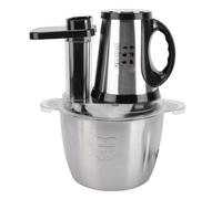 Hamwesh Robot Culinaire électrique, Hachoir à Viande électrique 300 W, Hachoir à Légumes avec Bol en Acier Inoxydable de 3 L pour Salade D'oignon Utilisation en Cuisine à Domicile (Prise UE)