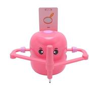 Hamwesh Robot de Dessin pour Enfants, Machine à Dessiner Éducative Interactive Automatique, Jouet d'apprentissage du Dessin Montessori avec 100 Cartes pour Garçons et Filles (Rose Rouge)
