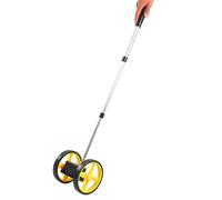 Hamwesh Roue à Mesure, Poignée Télescopique, Mesure 0-9999 FT, Support intégré, avec des Roues Doubles pour les Paysagistes des Constructeurs d'arpenteurs (Mesure à double plage de roues)