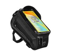 Hamwesh Sac de Cadre de Vélo, Coque Rigide pour écran Tactile de 7.2 Pouces, Pochette de Cyclisme Imperméable avec Visière Pare-Soleil, pour Tube Supérieur de Vélo (23,5 * 9 * 12,5)