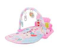 Hamwesh Salle de Sport pour bébé, Centre d'activités Polyvalent 5 en 1 avec Hochets Suspendus Amovibles, Lumières Musicales pour Piano, Tapis de Jeu en Velours Peau de Pêche Douce pour Ramper et Se