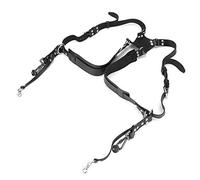 Hamwesh Sangle d'Appareil Photo, Harnais d'épaule Réglable en Cuir pour Double Appareil Photo pour 2 Appareils, Accessoires ' avec 2 Clips de Boucle pour Appareils Numériques, Photographes,