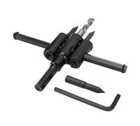 Hamwesh Scie Cloche Réglable, Coupe-cercle en Acier allié avec Marques d'échelle, Diamètre de Coupe Réglable et Conception à Double Lame, Kit de -trou avec Tête Conique et clé Hexagonale pour le