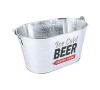 Hamwesh Seau à Glace, Cuve à Boisson Métallique avec Poignée pour le Bar à la Maison Refroidissement à la Bière Champagne à Vin Picnif (Type glacé)