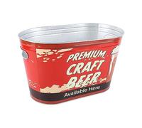 Hamwesh Seau à Glace, Cuve à Boisson Métallique avec Poignée pour le Bar à la Maison Refroidissement à la Bière Champagne à Vin Picnif (Bière artisanale de qualité supérieure, petit)