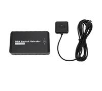 Hamwesh Sélecteur de Commutateur USB, 2 Ordinateurs Partagent 4 Périphériques USB, Commutateur de Partage avec une Touche d'échange et Câble de Commande pour Clavier, Souris, Imprimante, Scanner