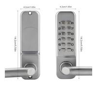 Hamwesh Serrure de Porte à Came à Combinaison de Code de 1 à 11 Chiffres, Serrure de sécurité Codée de Précision en Alliage de Zinc pour Portes Composites, Installation Facile, Manuel en Anglais