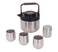 Hamwesh Service à thé, Ensemble de Théière Thermique Isolée de Grande capacité de 1000 Ml en Matériau Ti Pur Antirouille et Résistant à la Chaleur, Théière Isolée Complète avec Poignée d'infuseur,