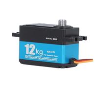 Hamwesh Servomoteur RC, Micro Servomoteur Numérique étanche à Engrenages Métalliques, Servo de Direction avec Couple de 12 Kg, Double Roulements à Billes pour Robot sur Chenilles RC, Bateau, Avion,