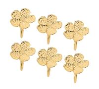 Hamwesh Set de 6 Ronds de Serviette Fleur, Boucles de Serviette en (Gold)