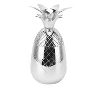 Hamwesh Shaker à Cocktail en Forme d'ananas 500 Ml en Acier Inoxydable pour Boissons Glacées, Jus et Cocktails, Shaker de Grande capacité pour Kit de Barman (SILVER)