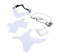 Hamwesh Shaper de Barbe, Outil de Coiffure Précis à Bords Lisses pour Hommes, Modèle de Guide de Gamme de Barbe avec Ensemble de 5 Pièces pour le Toilettage du décolleté des Cheveux (WHITE)