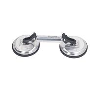 Hamwesh Sucsure de Verre, Alliage en Aluminium Aluminium Double Aspirateur à Vide Double Tasse d'outil à Vide Ergonomique avec Poignée Métallique pour Surfaces Lisses