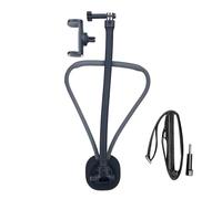 Hamwesh Support de Cou pour Téléphone Portable, Tube en Silicone Pliable, Rotation à 360 Degrés, Mains Libres, Support de Téléphone à Suspendre au Cou avec Sangle de Poitrine et Adaptateur