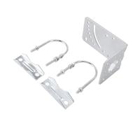 Hamwesh Support de Montage sur Poteau, 13 Cm en Forme de L, Fer, Angle | Kit de montage d\'antenne, boulons en U, attaches, vis, sol de toit mural, LPDA Yagi extérieur, amplificateur de signal