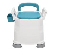 Hamwesh Table d'aisance de Chevet 3 en 1 à Hauteur Réglable, Accoudoirs Amovibles, Chaise d'aisance Anti-odeur, Toilettes Portables avec Siège en PU Souple et Sac à Déchets pour Personnes âgées et