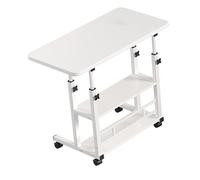 Hamwesh Table de Chevet, Table de Lit Réglable en Hauteur, Roulante avec Roues Pivotantes à 360° et Freins pour la Maison, Le Bureau, la Chambre à Coucher