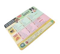 Hamwesh Tableau d'alimentation pour Chien, Aliments Que Les Chiens Peuvent Manger Ne Devraient Pas Manger, Tableau du Calendrier d'alimentation des Chiots, Aimant de Réfrigérateur avec Notes