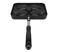 Hamwesh Taiyaki Moule à Gâteau en Forme de Poisson, Gaufrier Antiadhésif à Double Plaque en Forme de Poisson, Mini Gaufrier avec Conduction Thermique Rapide, Portable pour la Maison, les Fêtes de