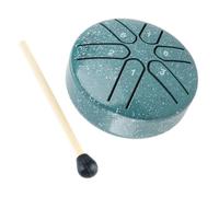Hamwesh Tambour à Langue en Acier, Instrument de Percussion à Tambour à Main 6 Notes avec Maillet de, Mini en Acier pour Enfants, Méditation, Yoga, éducation Musicale (GREEN)