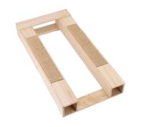 Hamwesh Tapis à Gratter en Bois pour Chat, Planche à Gratter en Pin Massif pour Chats d'intérieur, Planche à Antidérapante avec Pédale Confortable, Banc d'accouplement pour Chat à Pieds Bas (Style