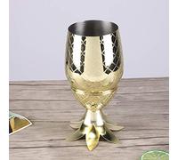 Hamwesh Tasse d'ananas, Gobelet d'ananas plaqué or en Acier Inoxydable, Poignée Antidérapante Confortable avec Couvercle pour Bar à café de thé au Lait