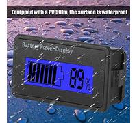 Hamwesh Testeur de capacité de Batterie Universel Portable, Voltmètre 12-48V, Installation de Boucle étanche, Affichage de Puissance pour Véhicule Marin/tout-terrain (lumière bleue)