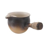 Hamwesh Théière en Céramique, Théière Kung Fu à Poignée Latérale de Grande capacité, Kyusu à Texture Rugueuse Résistante à la Chaleur pour la Randonnée, le Camping et la Maison