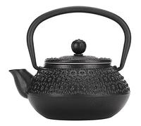 Hamwesh Théière en Fonte, 0,3 L, Poignée Ergonomique, Poignée Froide, Fleur de Prunier, Goutte de Pluie, Bouilloire à thé en Fonte, Théière Japonaise avec Passoire et Couvercle pour Eau Bouillante
