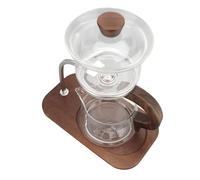 Hamwesh Théière Goutte à Goutte Lazy Kungfu, Ensemble de Théière en Verre Semi-automatique avec Infuseur, Contrôle Magnétique de l'eau pour la Maison et le Bureau