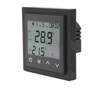 Hamwesh Thermostat, Thermostat Intelligent à Grand écran Tactile à LED, Numérique avec sécurité Enfant, Protection Haute Température pour Systèmes de Chauffage électrique par Le Sol (Black)