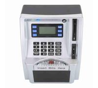 Hamwesh Tirelire ATM pour Enfants, Accès par Code à 4 Chiffres, Reconnaissance de Pièces de Monnaie, Chargeur de Billets, Tirelire ATM pour Argent Réel, Machine Bancaire avec écran LCD, Calculateur