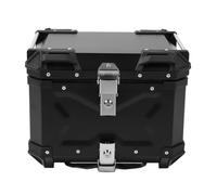 Hamwesh Top Case de Moto 45 L, Alliage d'aluminium étanche, Rangement Spacieux avec Base à Dégagement Rapide, Verrouillage de sécurité, Coussin Arrière Doux pour Motos Universelles (Black)