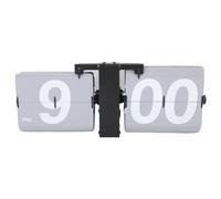Hamwesh Tourne Numérique vers Le Bas de l'horloge, PVC à Batterie PVC en Acier Inoxydable Mécanique Rétrospérée Minimaliste Auto Clock de Bureau pour Décoration de Bureau à Domicile (Noir et Gris)