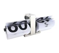 Hamwesh Tourne Numérique vers Le Bas de l'horloge, PVC à Batterie PVC en Acier Inoxydable Mécanique Rétrospérée Minimaliste Auto Clock de Bureau pour Décoration de Bureau à Domicile (White)