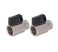 Hamwesh Vanne à Bille 1/2 Filetée en Laiton G1/2 NPT Mâle X Femelle, Interrupteur d'arrêt Pivotant à 90° pour Compresseur d'air, Sablée Haute étanchéité à l'air, Petite Mini Vanne à Bille