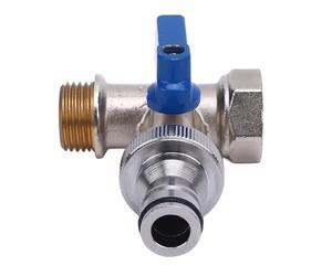 Hamwesh Vanne à Boisseau Sphérique Quart de Tour, Vanne d'arrêt d'angle en Laiton chromé, 'arrêt de Conduite 'eau de Réfrigérateur avec Filetage Mâle Femelle G1/2 DN15 NPT 3/8 Filetage Mâle pour