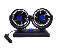 Hamwesh Ventilateur de Refroidissement Automatique, 2 Vitesses, Rotatif à 360 °, Double Tête, pour Tableau de Bord, Portable, pour SUV, RV, Camion, Allume-cigare, Refroidisseur (DC12V)