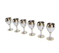 Hamwesh Verre à Vin en Acier Inoxydable, 6 Gobelets à Vin en Métal de 60 Ml, Design Européen élégant avec Acier Inoxydable 304, Portable pour Diverses Boissons et Occasions