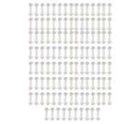 Hamwesh Vis de Reliure, 100 Jeux de Kit de Reliure à Installation Efficace en Acier Inoxydable, Rivets à Vis avec stabilité Améliorée pour l'artisanat du Cuir, la et Divers Projets (Acier