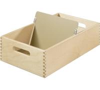 HAN 1005-0 Support de fiche bois naturel nombre maximum de cartes: 1.500 cartes A5 horizontal avec support en métal