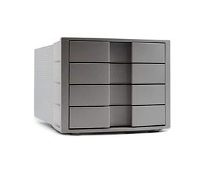 HAN 1010-X-11, Module de Classement IMPULS. Design Innovant et Attrayant de Qualité Supérieure. Comprend 4 Tiroirs Fermés avec Etiquette d'Indexation Grand Format. Gris Clair