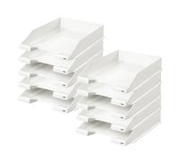 HAN 1027-X-12, corbeille à courrier KLASSIK, moderne, élégante et de look haute brillance. Lot de 10 unités, blanc